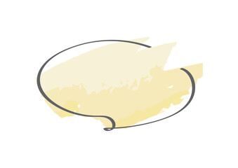 シンプルでおしゃれな手描き水彩風手描き吹き出しのイラスト