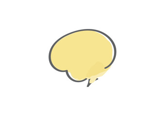 シンプルでおしゃれな手描き水彩風手描き吹き出しのイラスト