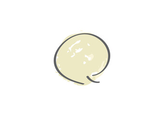 シンプルでおしゃれな手描き水彩風手描き吹き出しのイラスト