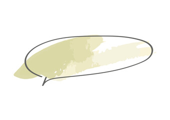 シンプルでおしゃれな手描き水彩風手描き吹き出しのイラスト
