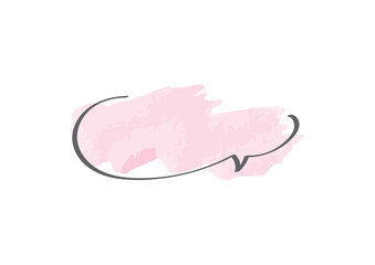 シンプルでおしゃれな手描き水彩風手描き吹き出しのイラスト