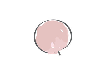 シンプルでおしゃれな手描き水彩風手描き吹き出しのイラスト