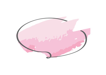 シンプルでおしゃれな手描き水彩風手描き吹き出しのイラスト