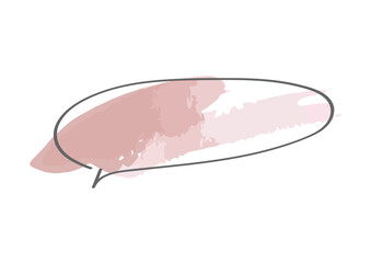 シンプルでおしゃれな手描き水彩風手描き吹き出しのイラスト