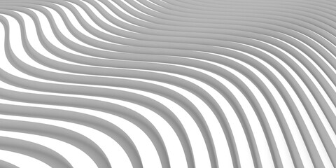 White abstract background with waves band surface