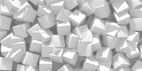 Abstract geometric background with chaotic cubes