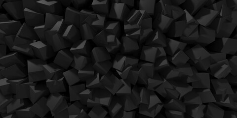 Abstract dark black blocks texture background