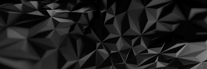 Dark triangle poligon background. Geometric shapes. Lines, triangles