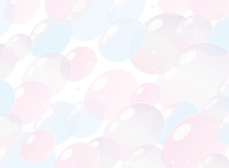 たくさんのシャボン玉が浮かぶ背景イラスト