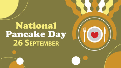 National Pancake Day vector banner design. Happy National Pancake Day modern minimal graphic poster illustration.