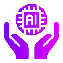 artificial intelligence gradient icon