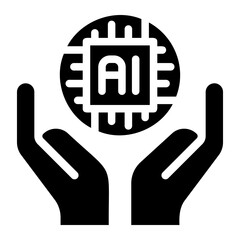 artificial intelligence glyph icon