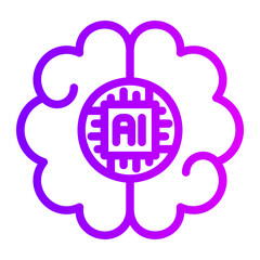 brain gradient icon