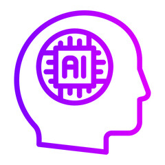 artificial intelligence gradient icon