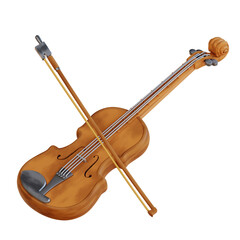 Fototapeta na wymiar 3d illustration a violin
