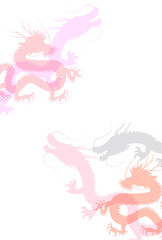 辰　年賀状　干支　背景