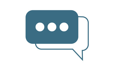 Contact Us & Chat Icon Vector Button - Isolated on White Background for Easy Communication