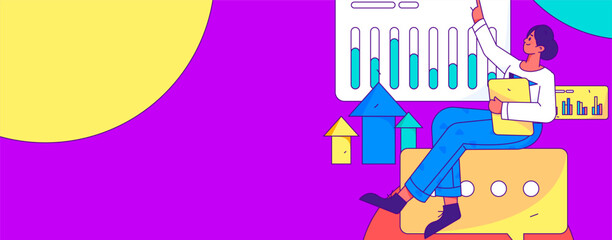 Business People Flat Vector Concept Operation Hand Drawn Illustration
