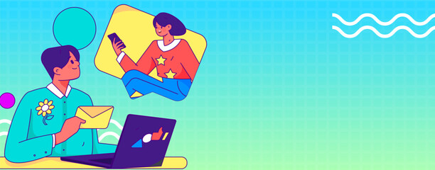 Business People Flat Vector Concept Operation Hand Drawn Illustration
