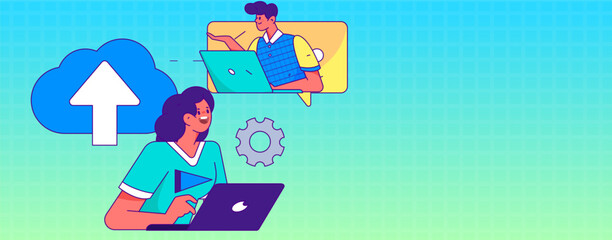 Business People Flat Vector Concept Operation Hand Drawn Illustration
