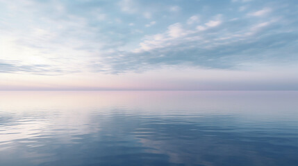 Obraz premium Beautiful seascape, water surface and sky with clouds. Nature composition.