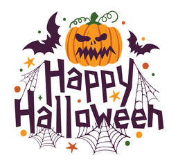 Happy Halloween Spooky Halloween Design and Typography