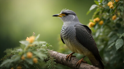 A cuckoo bird on nature background. 