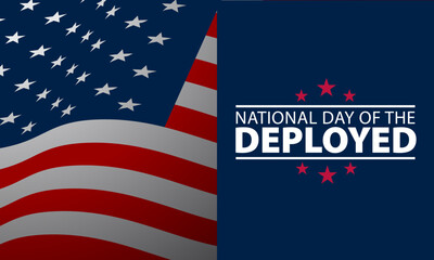 Naklejka premium National Day Of The Deployed background vector illustration