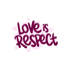 love is respect people quote typography flat design illustration