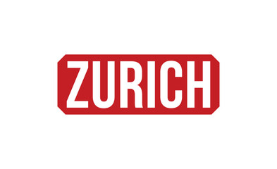 Zurich Red Rubber Stamp vector design.
