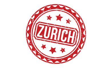 Zurich stamp red rubber stamp on white background. Zurich stamp sign. Zurich stamp.