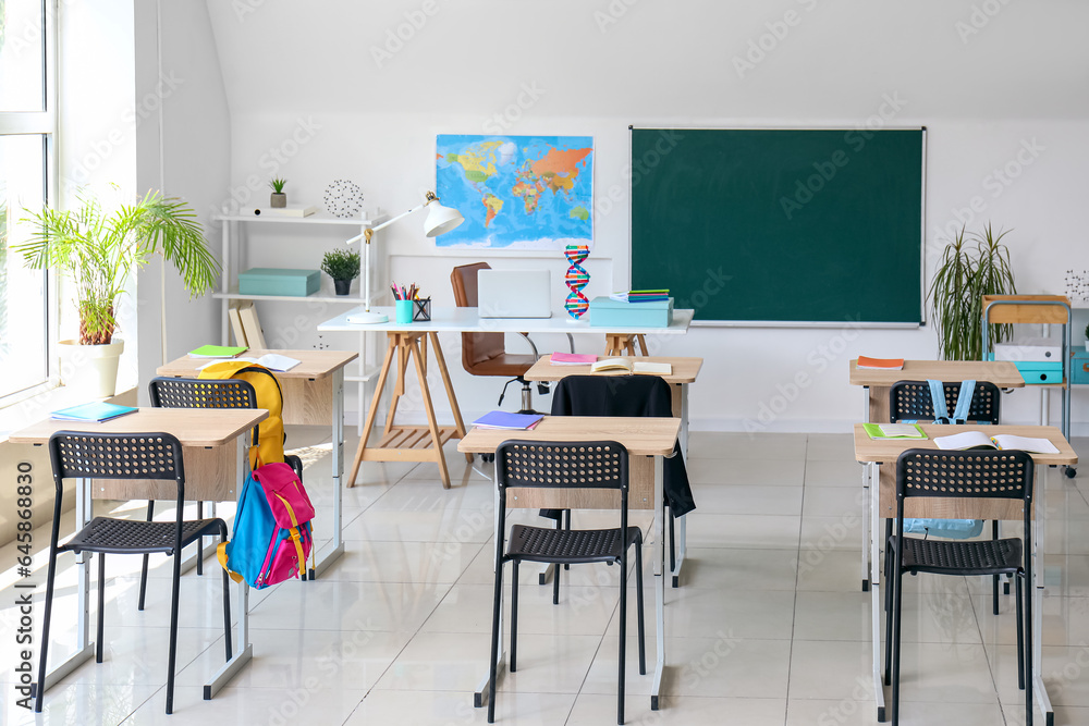 Wall mural Interior of stylish modern empty classroom