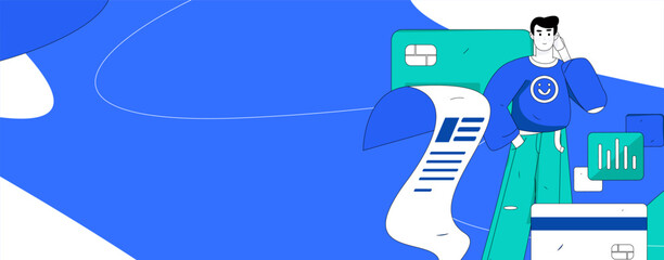 Internet financial management investment flat vector concept operation hand drawn illustration
