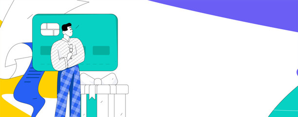 Internet financial management investment flat vector concept operation hand drawn illustration
