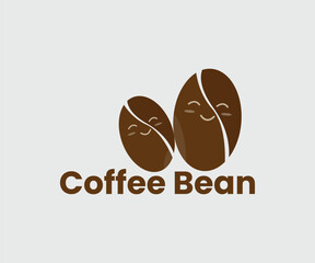 Cute coffee bean design for company logo