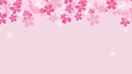 さくら満開のかわいい背景イラスト