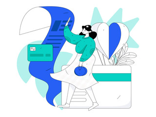 Internet financial management investment flat vector concept operation hand drawn illustration
