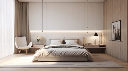 Modern room interior design created with AI