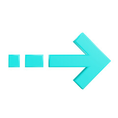 blue arrow 3d icon with point