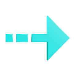 blue arrow 3d icon with points