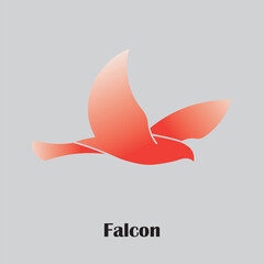Falcon bird vector logo design