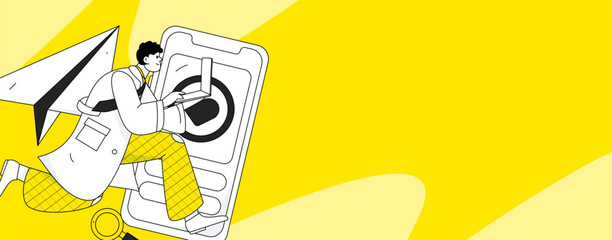 Medical characters fighting the epidemic flat vector concept operation hand drawn illustration
