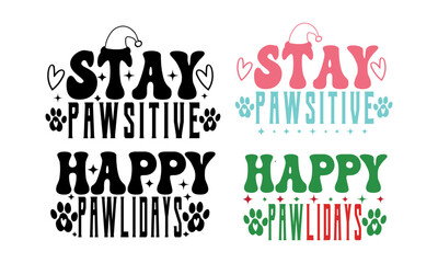 Naklejka premium Happy pawladies t shirt Design.Dog lover design. 