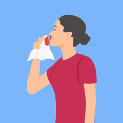 A nosebleed happens when one of the blood vessels in the lining of the nose bursts. Nosebleeds may be caused by infection, injury, allergic reaction.