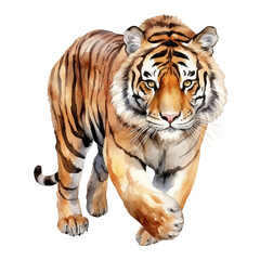 Fototapeta premium tiger watercolor illustration, generative AI