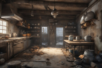 interior of a post apocalyptic building