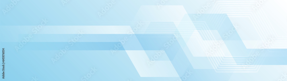 Aufkleber white, blue abstract background with glowing hexagon geometric lines. modern shiny white simple line