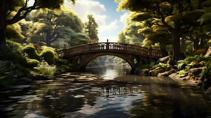 Beautiful bridge over the river