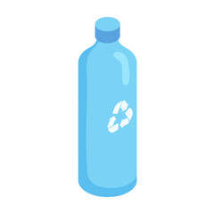 Green technology element isometric icon.