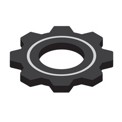 Green technology element isometric icon.